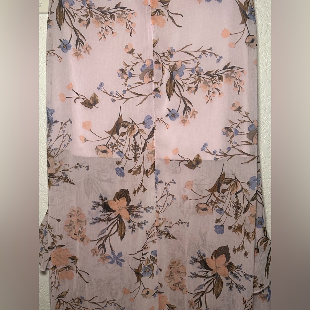 AMERICAN RAG Lavender Floral Prairie Wrap Maxi Dress Size Medium - Picture 8 of 10